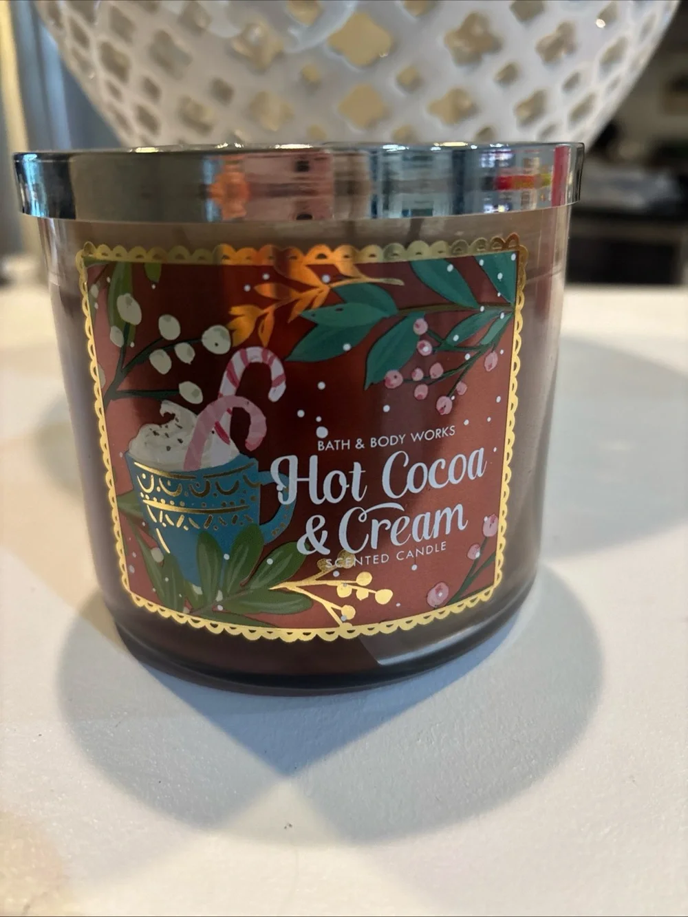 Bath & Body Works Hot Cocoa & Cream Jar Candle — Brown NEW
